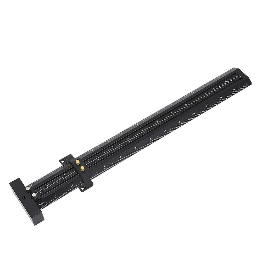 Woodworking   Tool 14inch Metal Aluminium Alloy Double Line Marking Ruler   T Type Measuring Scribing Ruler