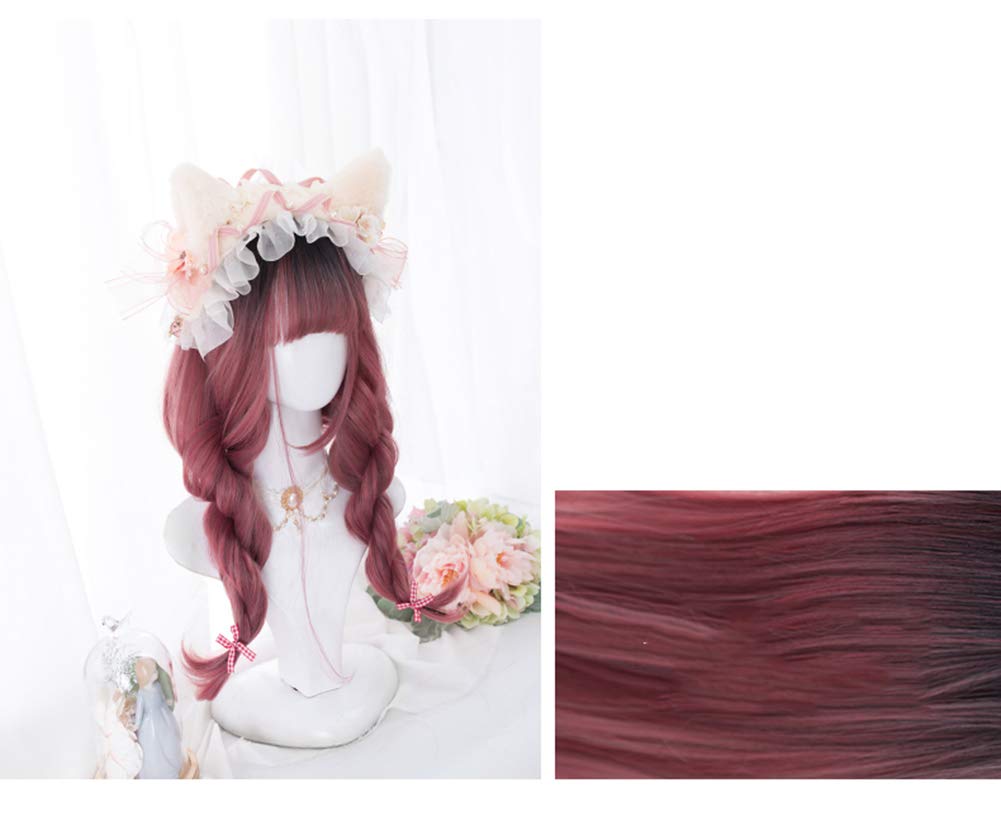 Harajuku Hime Lolita Everyday 75cm Style, Cut, Heat-resistant Wig, Semi-long, Gradient, Style, Cosplay, Party, Wear,