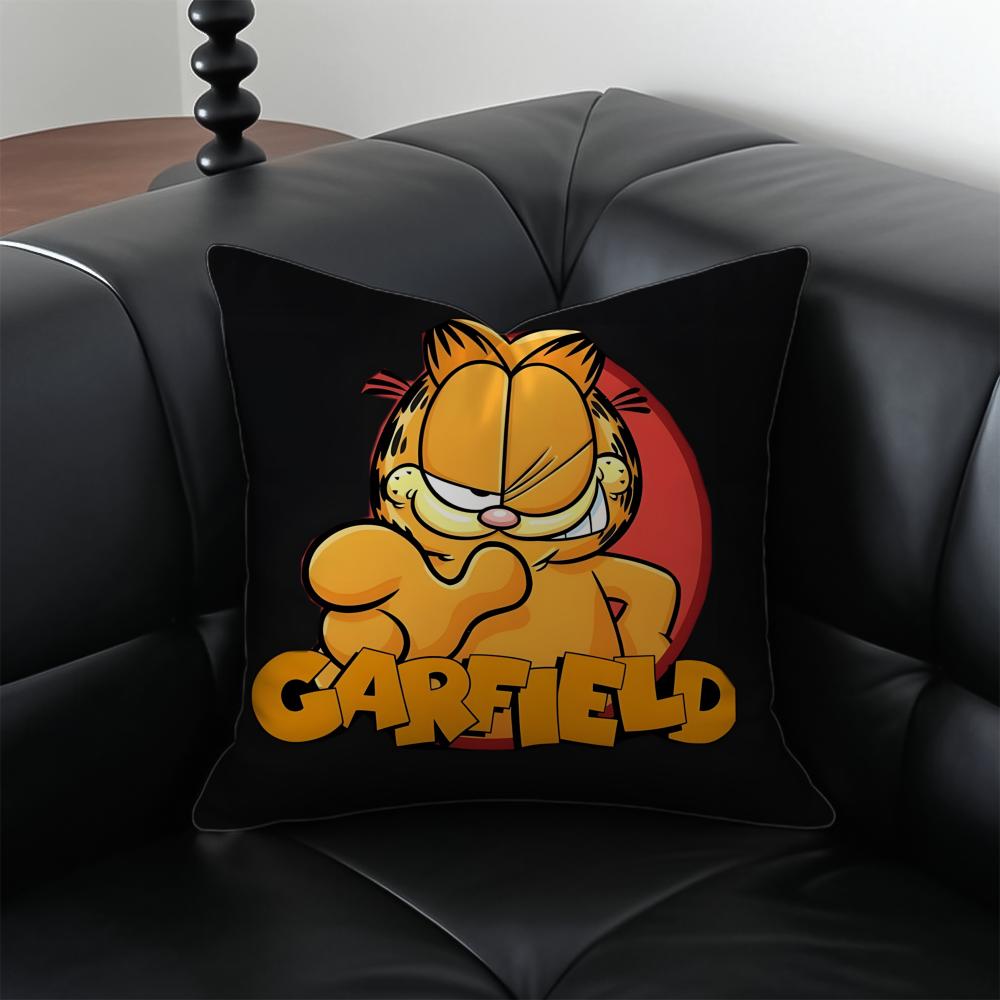 cartoon lazy GGarfieldS Cushion Cover Pillow Case Antidustmite Invisible zipper silky plush cushion