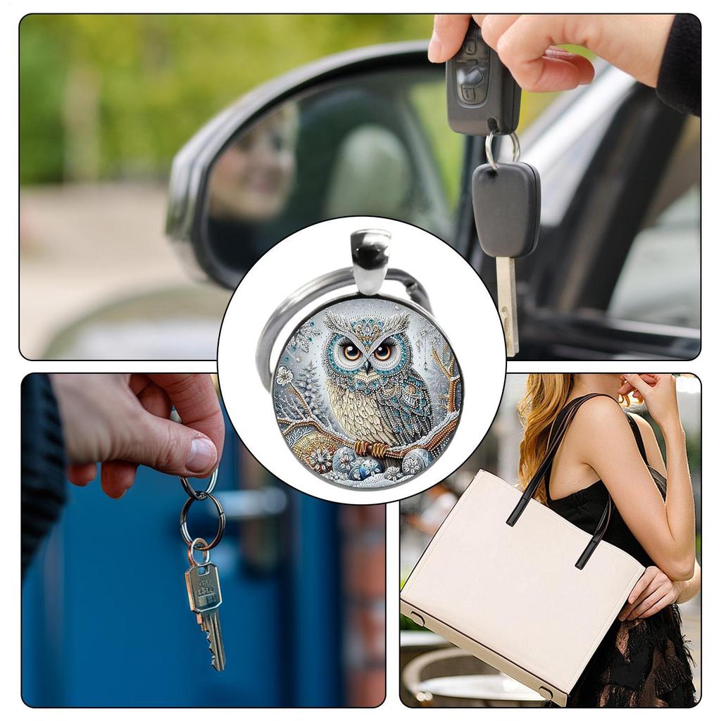Owl Keychain For Purse Owl Purse Key Decoration For Women Stylish Wallet Jewelry Holder Key Ring Backpack Pendants For Bag