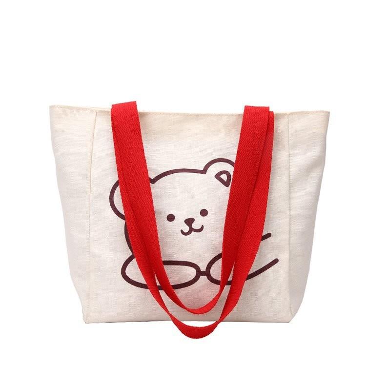 Стильная холщовая сумка-тоут большого объема однотонного цвета для женщин с шикарным минималистичным дизайном OffWhite