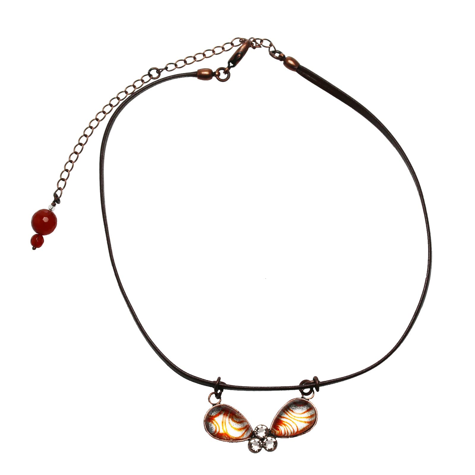 

Tamarusan Choker кожаный ремешок античный стиль оранжевый взрослый античный стиль ожерелье [TAMARUSAN]