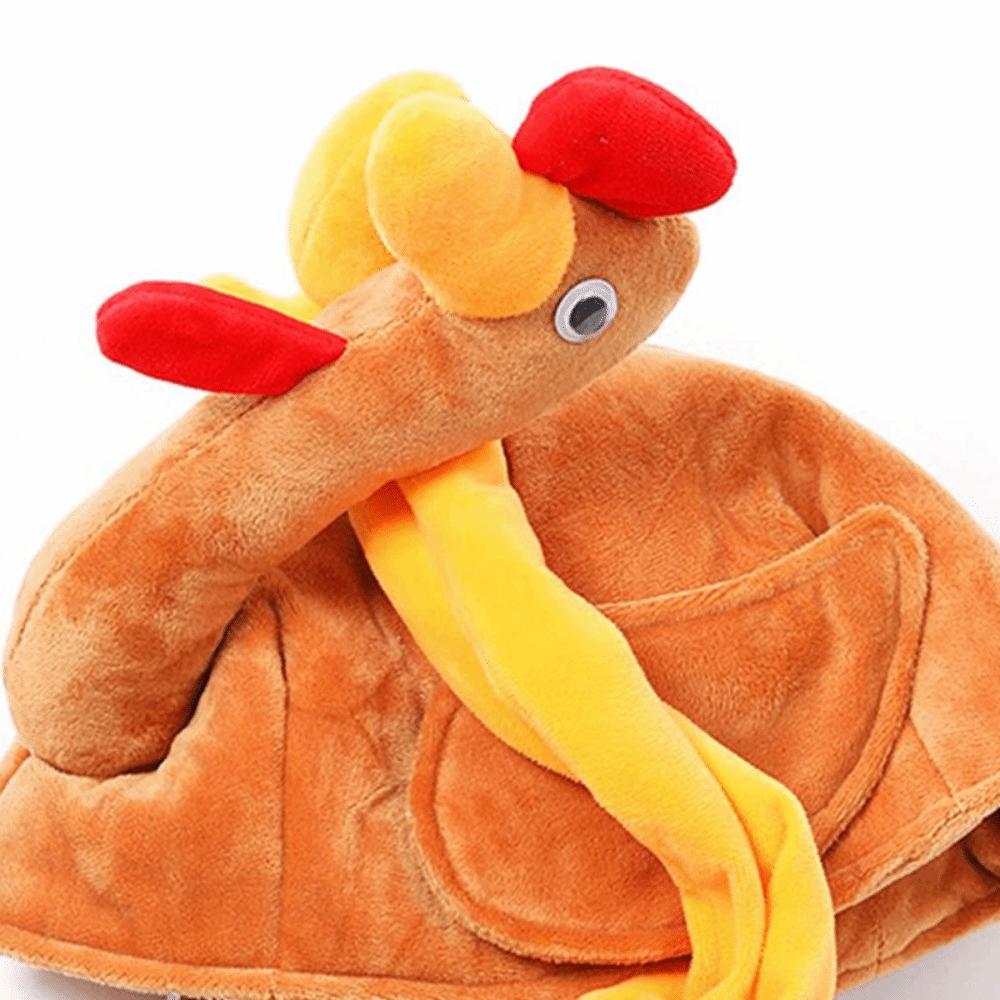 Roztomilé klobouky s krůtou na Den díkůvzdání Pohodlné měkké Dlouhonohý klobouk s krůtou Kreativní Unisex Klobouk na focení pro hraní rolí Cosplay