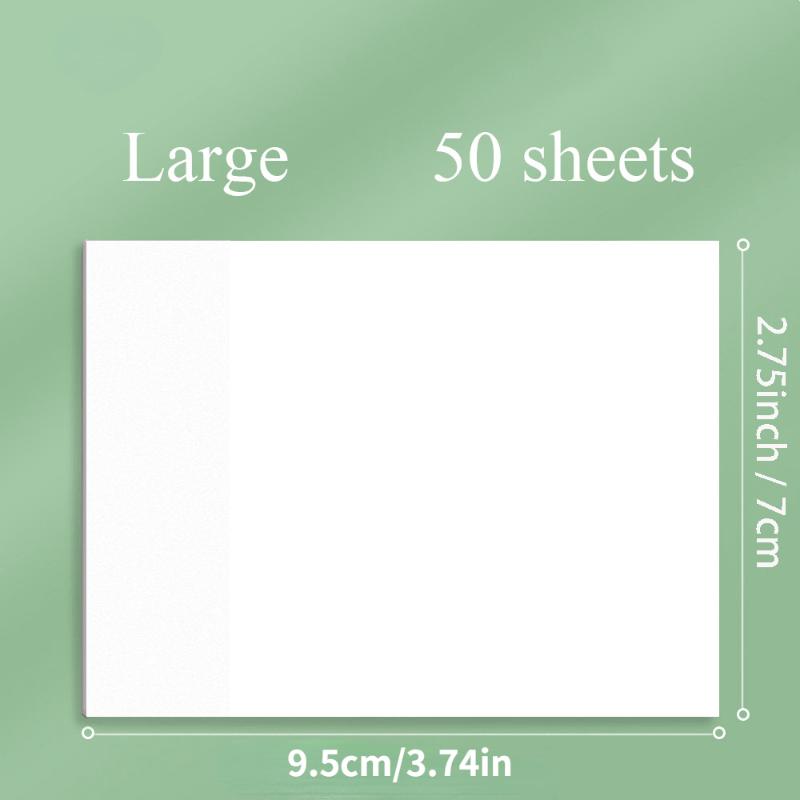 A pack of 50 transparent sticky notes waterproof self-adhesive semi transparent sticky notes, used for books, notes, and diaries