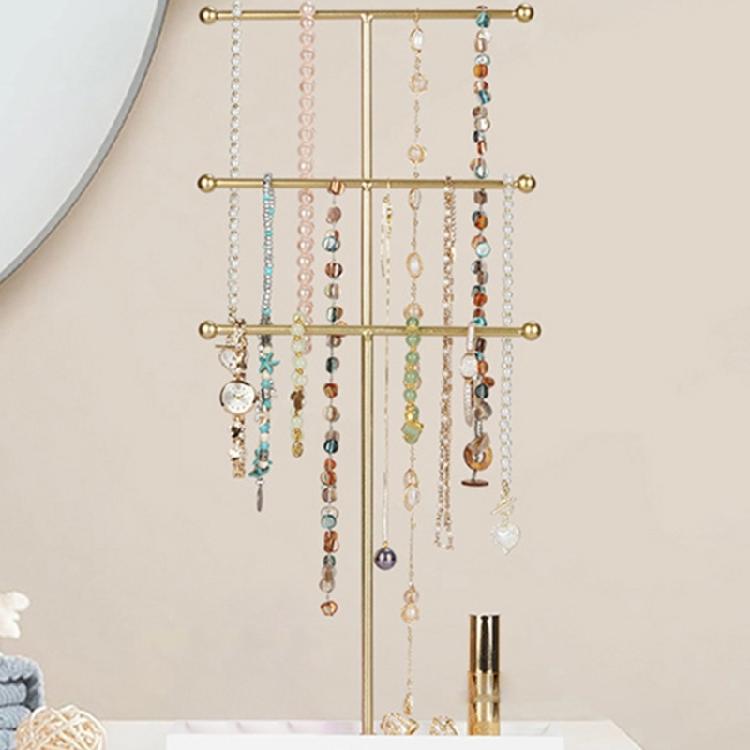 Stylish Versatile Metal Jewelry Display Stand Sturdy Construction for Showcasing Collections Elegantly