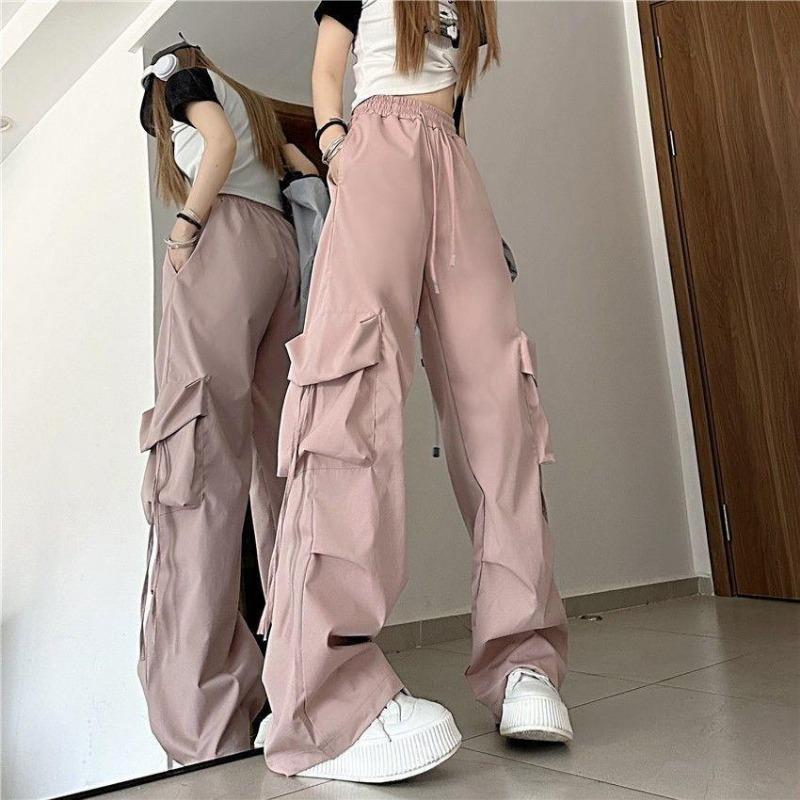 Summer Retro Work Pants Women, High-waisted Design Sense Niche Loose, Casual Sports Versatile Long Pants