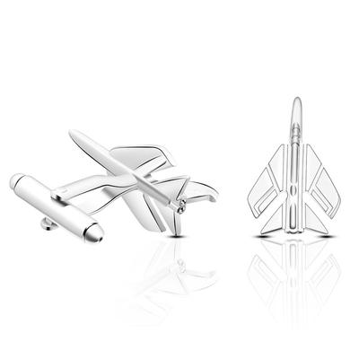 High-quality Copper Aircraft Cufflinks for Men Copper Color Unique Plane Shape Sleeve Buttons Business Shirt Cuff Accessories