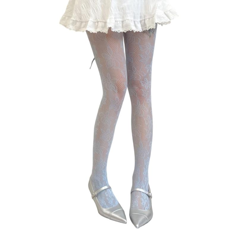 Patterned Tights Fishnet Stockings High Waist Pantyhose Stockings Leggings Lace Tights for Women Girls Summer Leggings