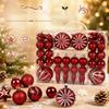 52pcs Gold Color Christmas Ball Ornaments Painted Christmas Ornament Set  Christmas Celebration