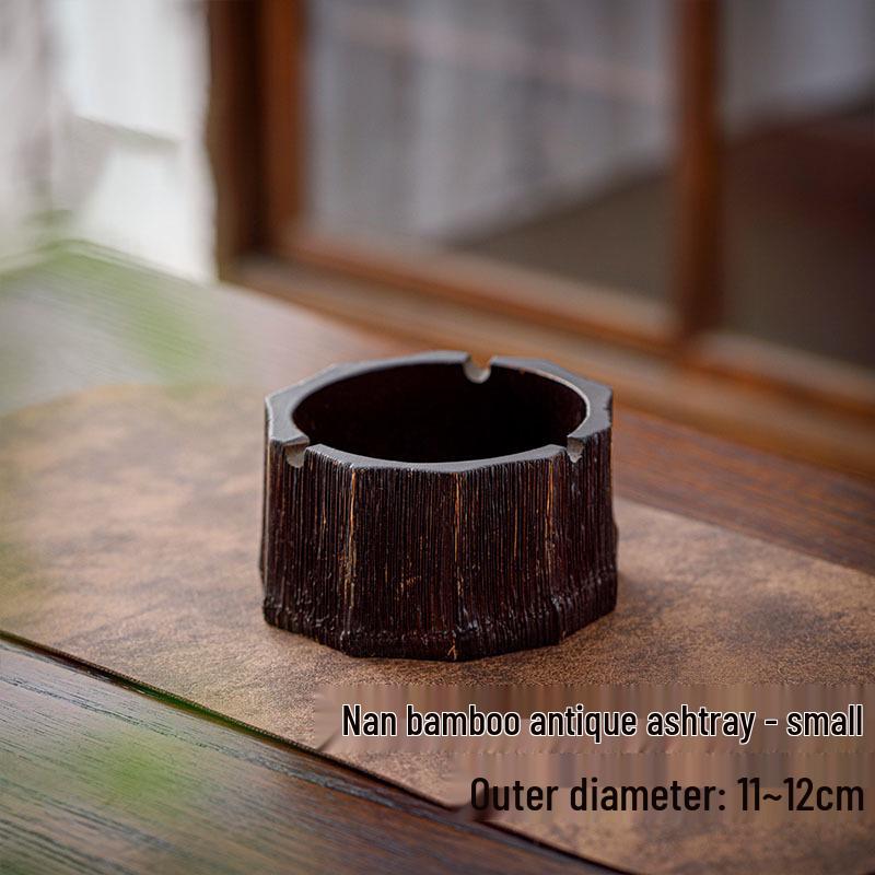 Luxury Wooden Walnut Ashtray with Storage - Ideal for Living Room & Hotel