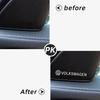 VW 4Pcs Car Audio Decorate 3D Aluminum Emblem Badge Sticker Decal For Volkswagen VW Rline GTI Golf 6 Polo Passat Interior Mouldings EQ1