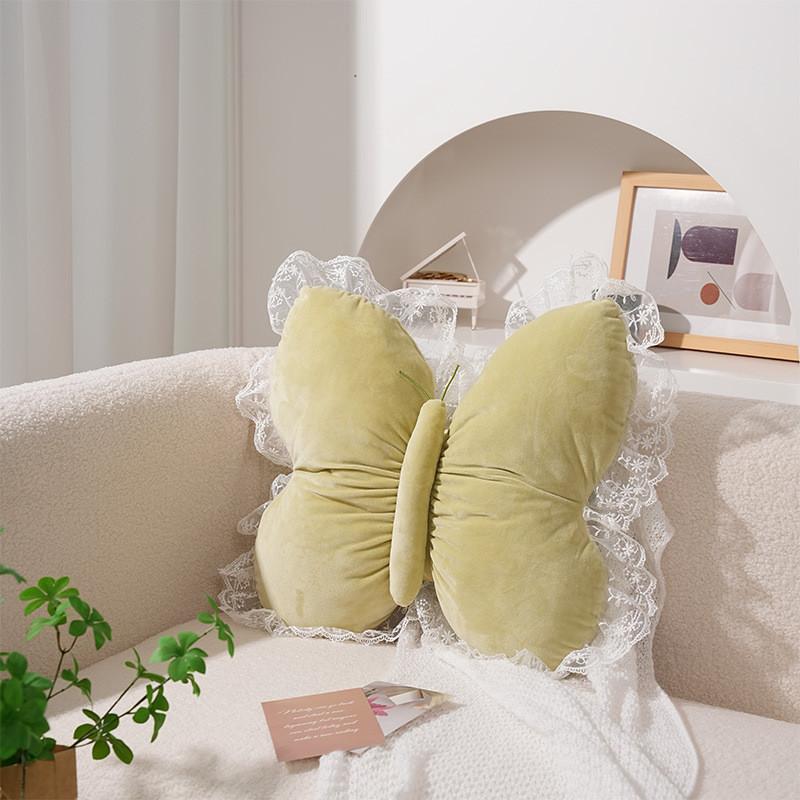 Nordic Butterfly Cushion Pillow With Plush Cover For Bed Lounge Decor