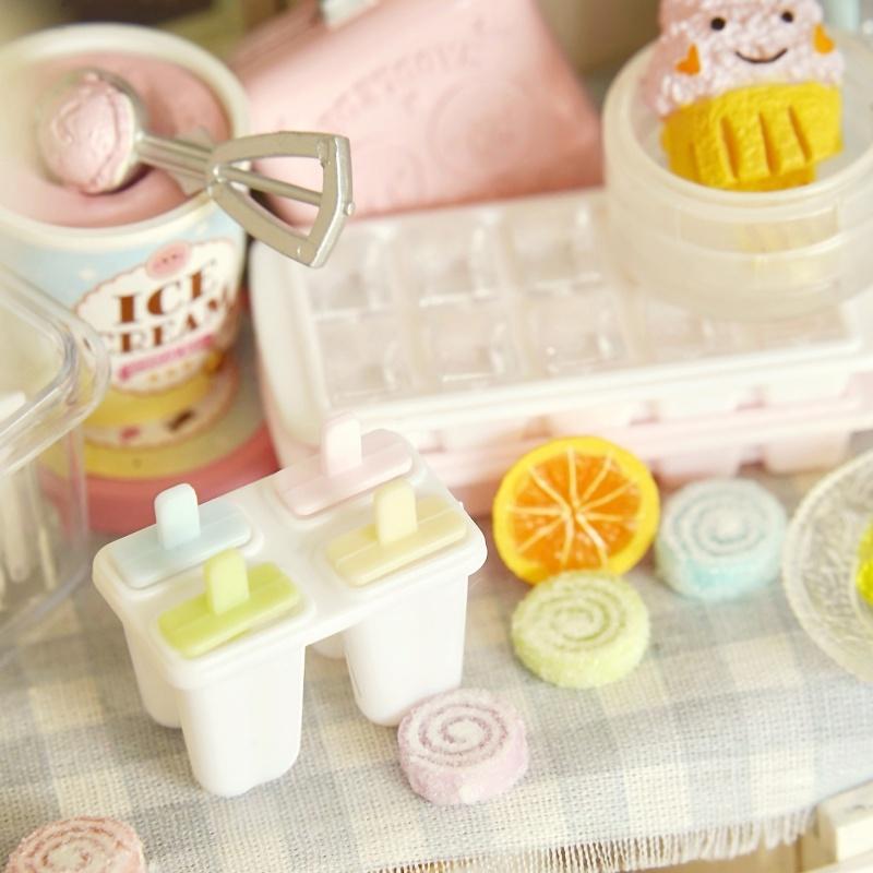 1 Set Mini Ice Stick Ornament Cute Miniature Dollhouse Food Simulation Ice Cream Popsicle Model For Doll Diy Accessories