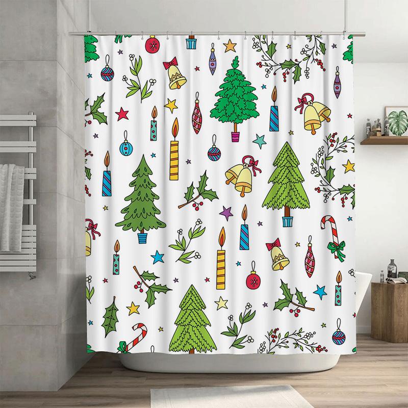 TU Bathroom Shower Curtain Farmhouse Floral Vintage Rustic Patterned Fabric Decor Washable Liner 90x180cm35x71in
