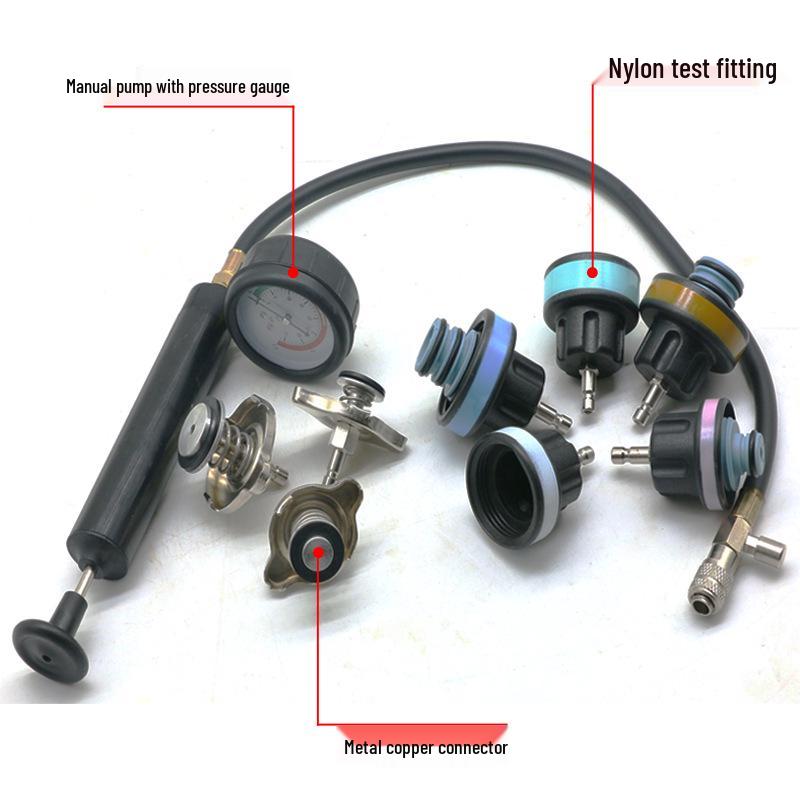 28-Piece Aluminum Alloy Radiator Leak Tester and Coolant Replacement Tool Set