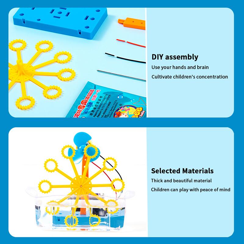 Toys Diy Bubble Machine Assembling Model Material Kits Students Educational Science Experiment Technology Toys For Children