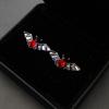 Gothic Bat Stud Earrings for Women Men Punk Red Crystal Gift Ancient Silver Color Party Gift Wholesale Jewelry Gift Women