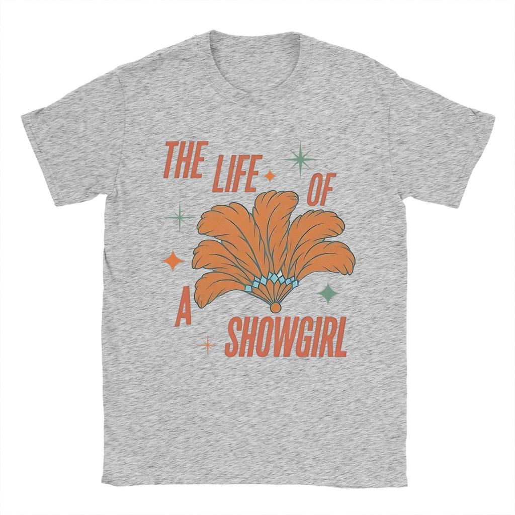 The Life Of A Showgirl Orange Fan Tshirt For Men Women Cotton Tops Shirts Funny Round Neck Short Sleeve