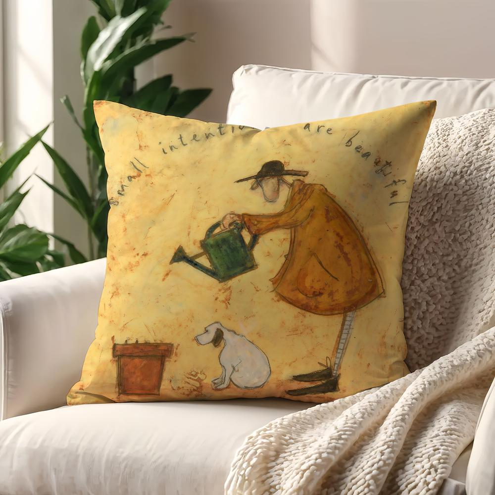 SSam TToft Copricuscino Artistico Per Cuscino Stampa Decorazione Divano Casa Auto Stanza Caffetteria Ufficio Semplicità Nordica