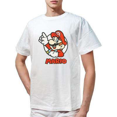 Fineplus Super Mario Short Sleeve T-Shirt with Mario Print
