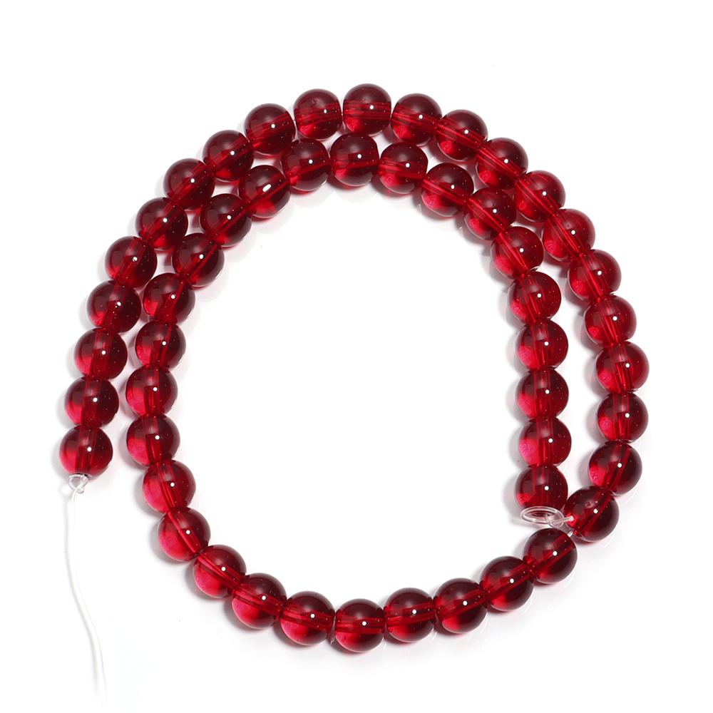 1 String Red Glass Beads 4/6/8/10/12mm Loose Spaced Round Beads For Jewelry Making Findings DIY Exquisite Bracelet Necklace Gift
