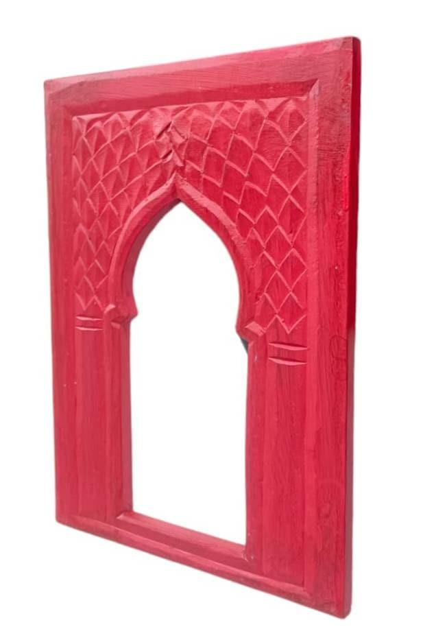 Hand Painted Mehrab Jharokha: Miniature Window Frame, Antique Finish