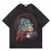 Anime Fullmetal Alchemist Brotherhood Cornice Gotica Fratelli Stampa Grafica T-Shirt Uomo Donna retro Lavato Girocollo Cotone Oversize streetwear moda Top