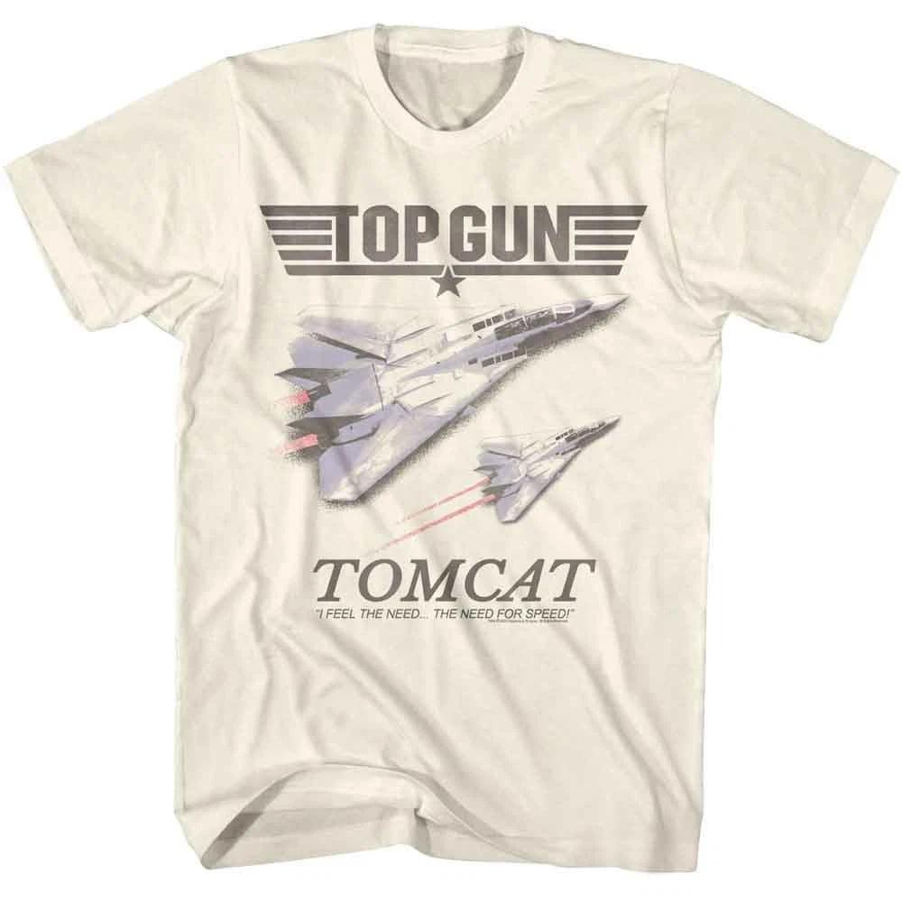 Top Gun - Tomcat - American Classics - Natural Short Sleeve Children s T-shirt 130