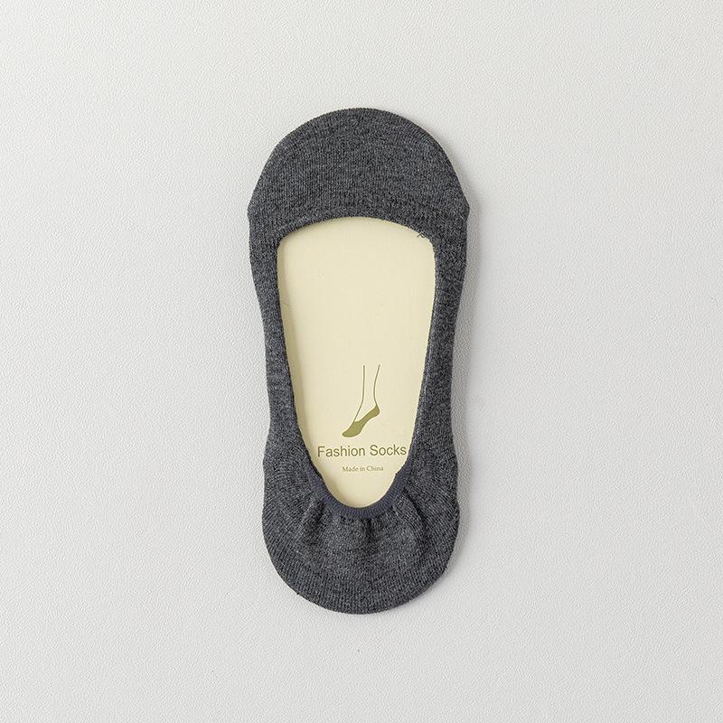 Female Summer Thin Cotton Non Slip and Odor Proof Shallow Mouth Invisible Heel Socks