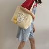Adorable Duck Pattern Canvas Carryall With Inner Zipper Pocket For Commuting