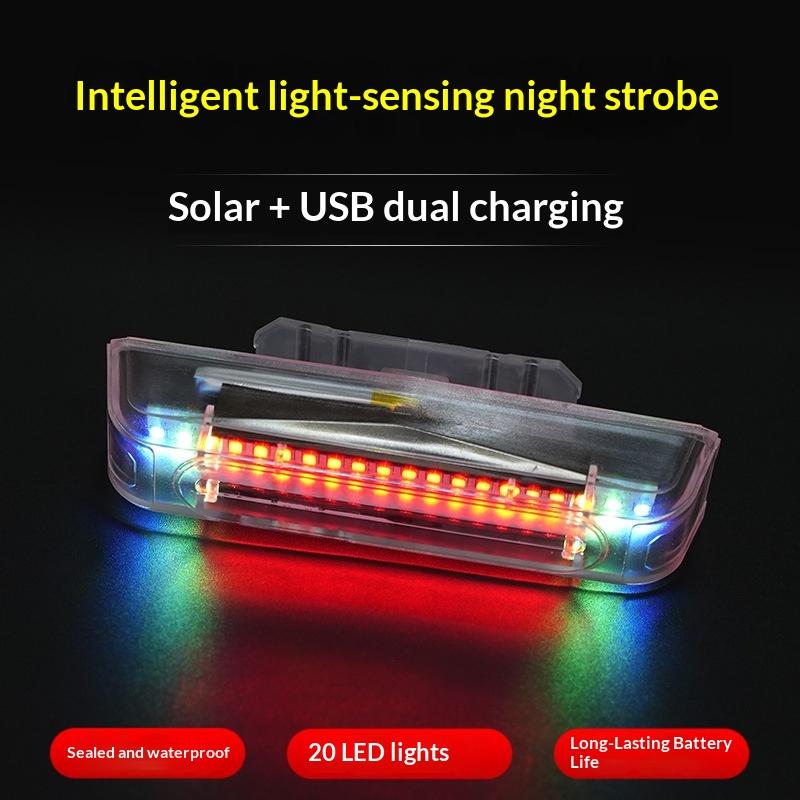 Solar Strobe Light Solar Led Tail Warning Lights Flash Lights Vehicle Strobe Lights Waterproof Anti Collision Lights For Trucks