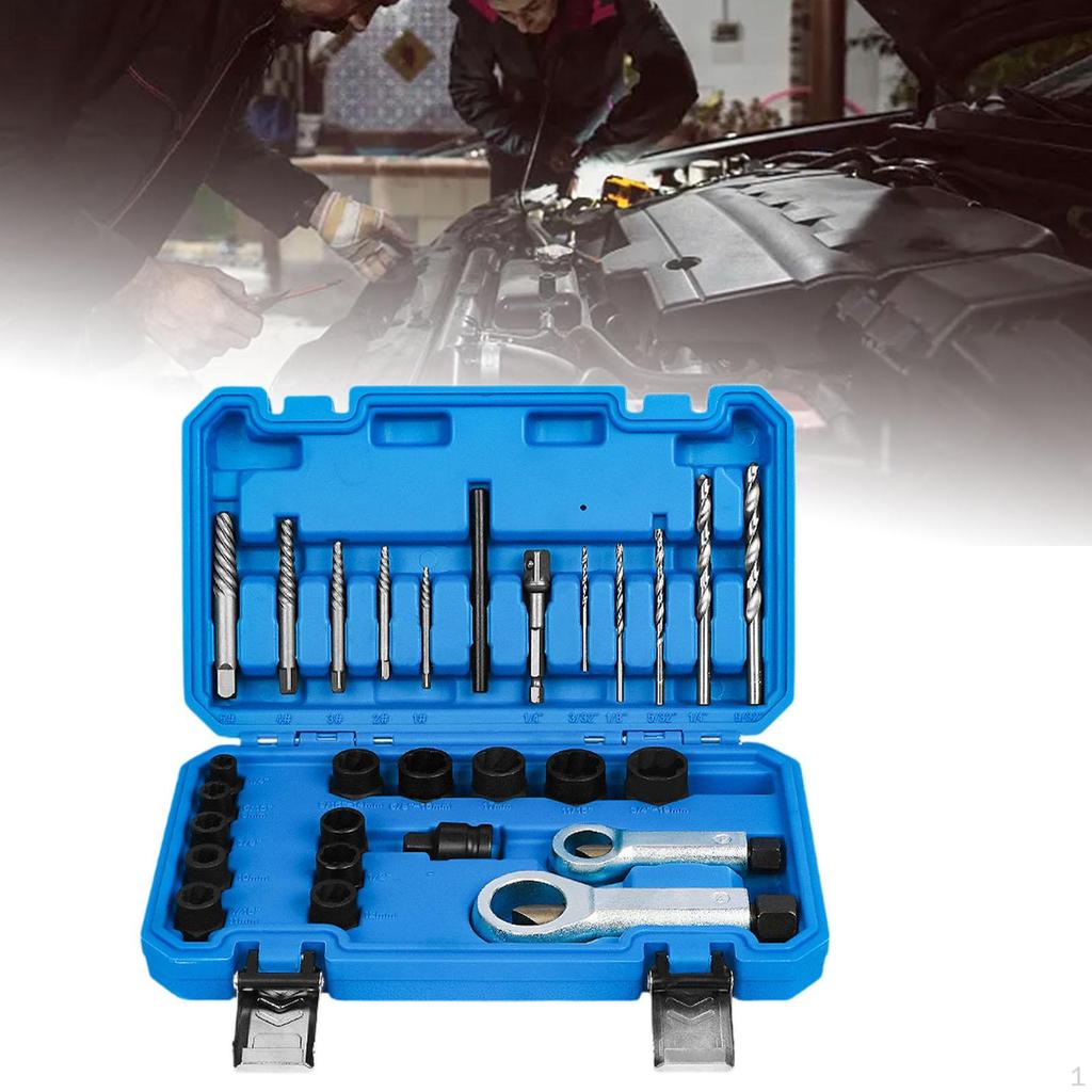 Damaged Screws Extraction Socket Kit Professional Sturdy Portable Steel Demolition Tool