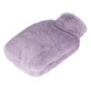 Hot Water Bag Double Insert Pocket PVC Liner Washable Cover 1000ml Capacity Warm Water Bag for Home Purple