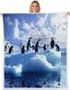 Reindeer Fleece Blanket Santa Claus Warm Plush Sherpa Blanket Sleigh Pine Snowman Squirrel Fuzzy Plush Throw Gift Box Merry