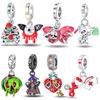 copper Halloween Dangle Skeleton Witch Devils Eye Skull Charm Bead Charms Bead Compatible With Authentic Pandora Bracelets Necklaces Jewellery