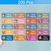 Custom Name Stickers - Personalized Waterproof Labels For School Books Pens Pencil Cases Coffee Cups | Fashionable Reusable