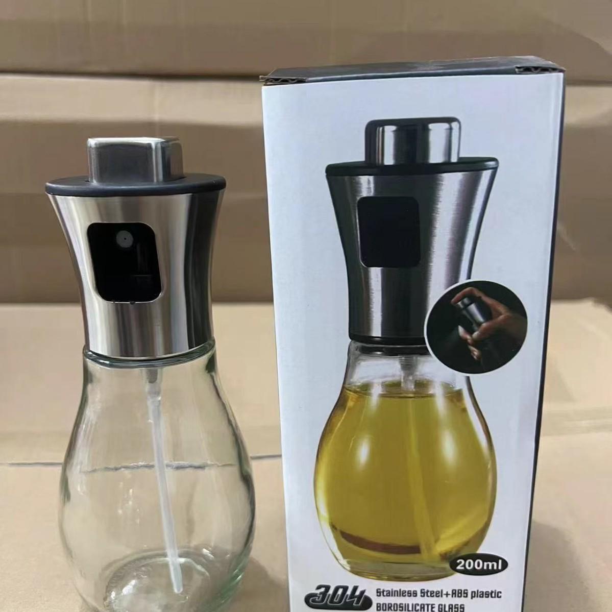 

304 Герметичный стеклянный распылитель масла для кухни - идеально подходит для масла, соевого соуса, уксуса, барбекю и многого другого