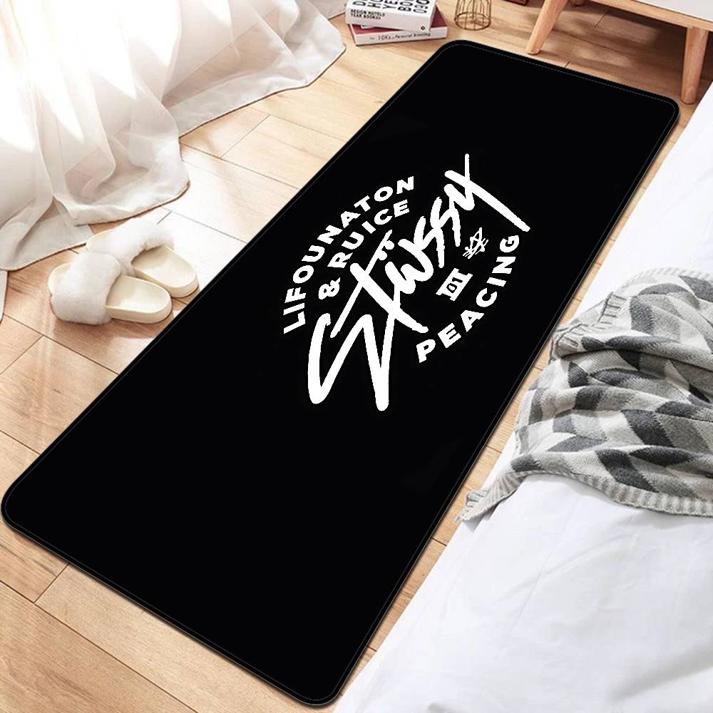 Black And White No Ball Door Mat Washable Non-Slip Living Room Sofa Chairs Area Mat Kitchen Doormat Area Rug