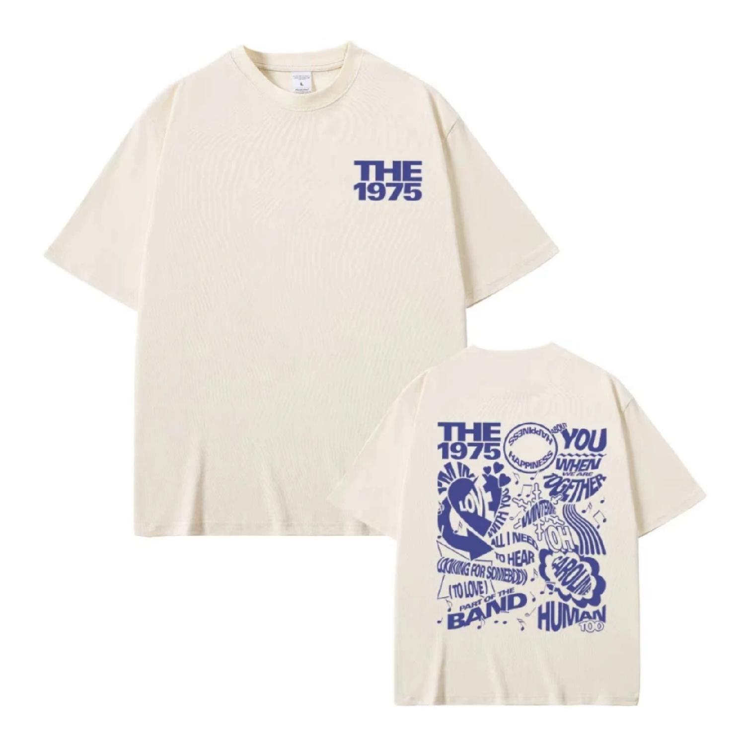 

British Indie Alternative Rock Band The 1975 Graphic Tshirt Male Cozy Oversized T-shirt Men Vintage Streetwear Gothic T Shirts XXXXXL чорний