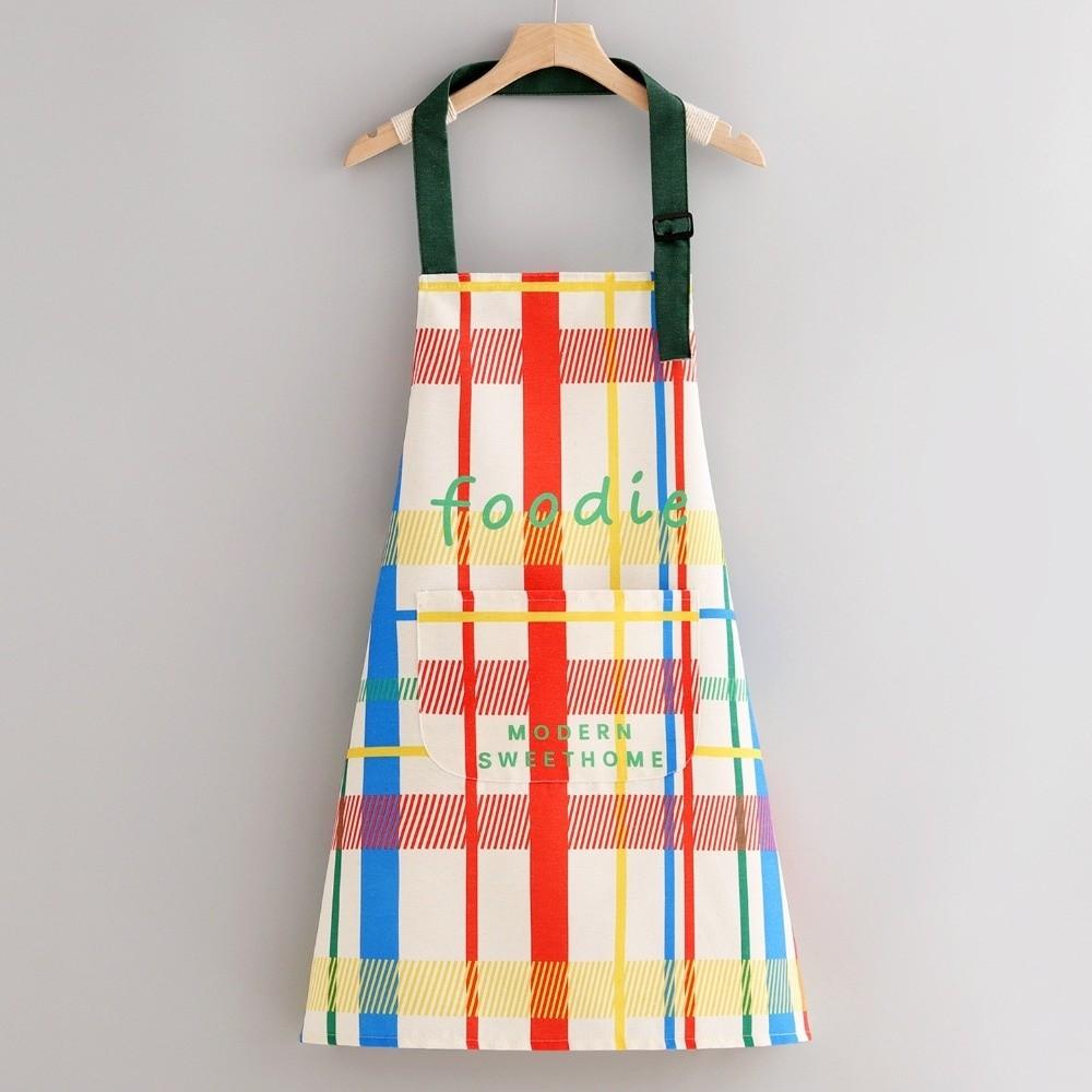 New Canvas Cooking Apron Waterproof Oil-Proof Baking Aprons with Pocket Work Clothes Household