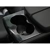 For Tesla Model X 2016-2018   Carbon Fiber Center Console Water Cup Holder Cover Trim Sticker Accessories Car Styling