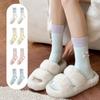 Soft Women's Thickened Socks Cute Middle Tube Socks Sweet Plush Sleep Socks  Indoor Use