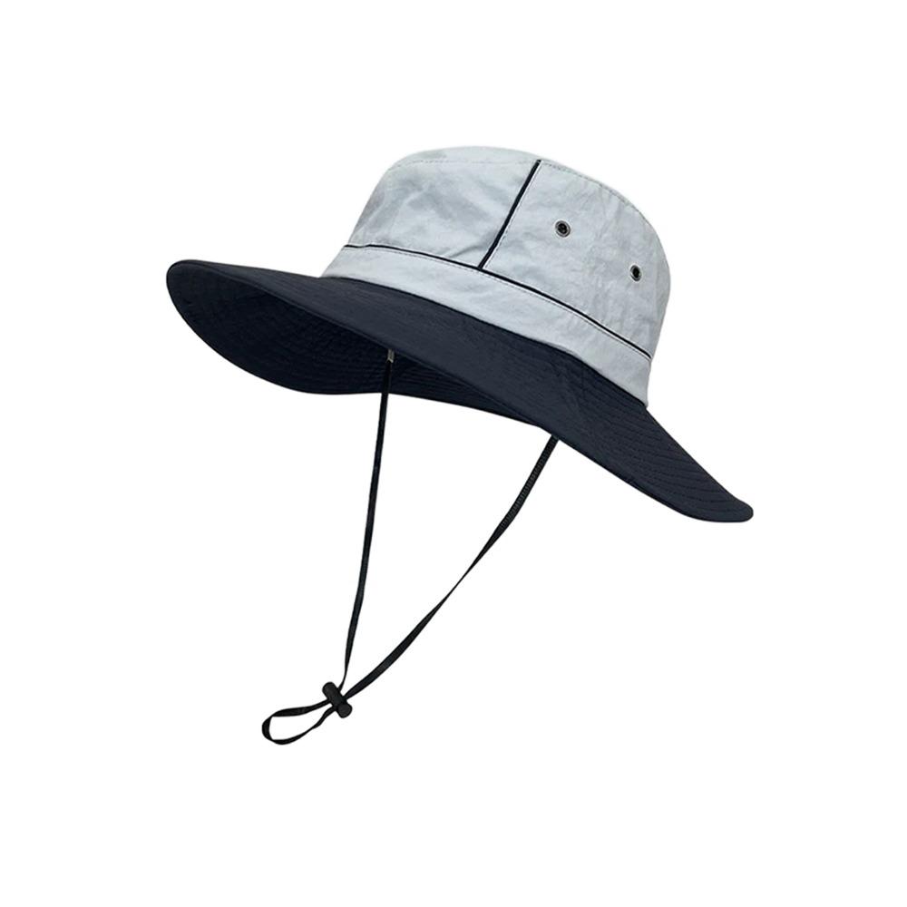 

Шляпа рыбака с широкими полями Защита от УФ лучей Альпинистские кепки Большая панама Женская темно-синий