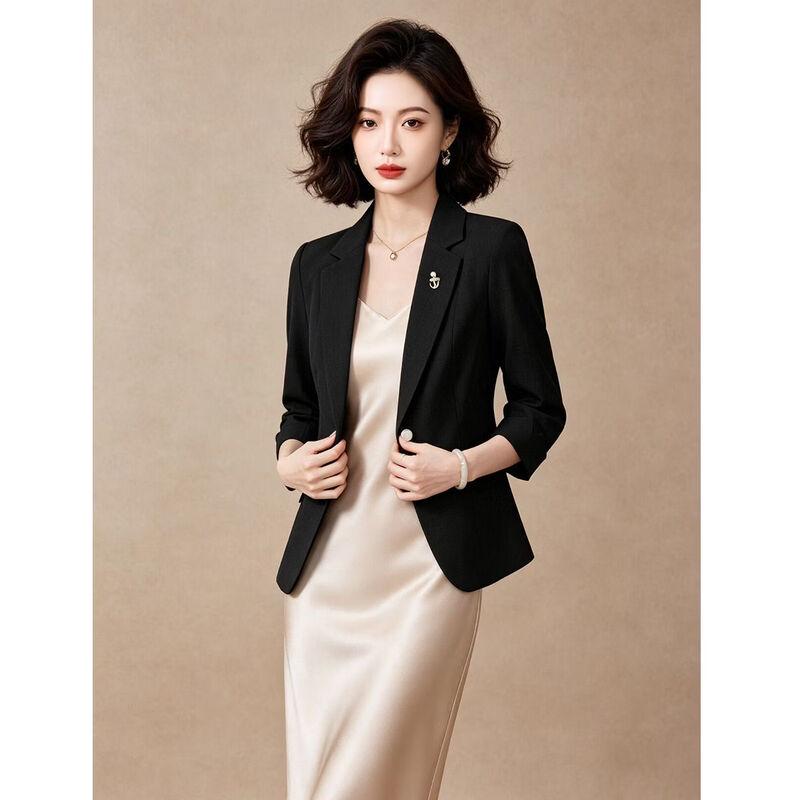 EST+II Women's Slim-Fit Single-Button Business Blazer
