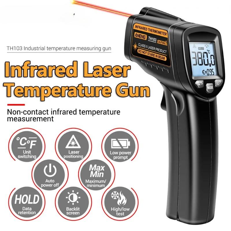 TH103  Infrared Laser Temperature Gun -20°C~380℃ IR Termometro Gun Sensor Testers NonContact Laser Temperature Gauge Tools