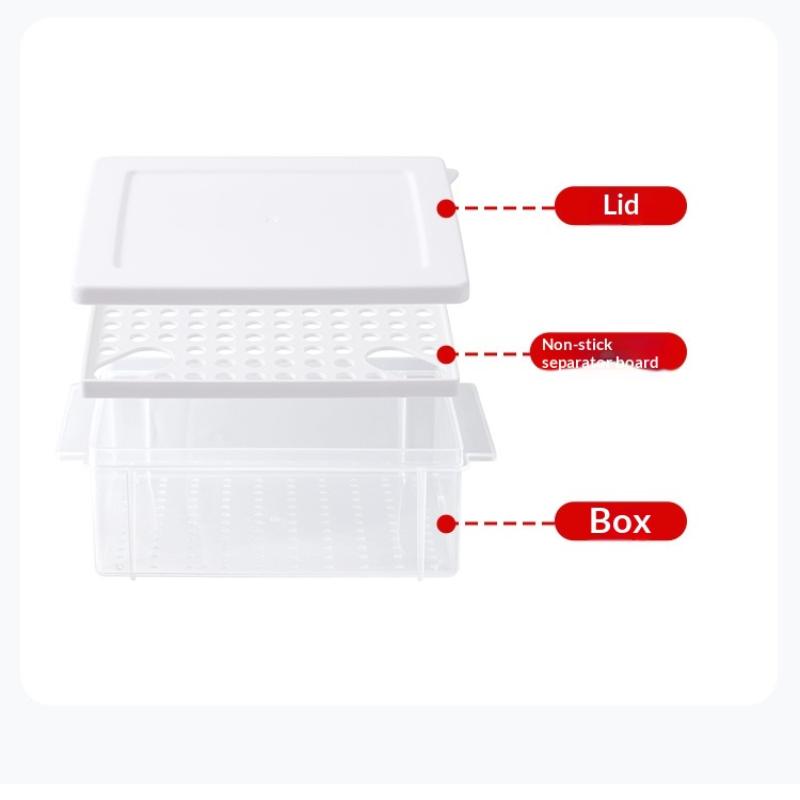 1Pcs Sed Bread Storage Box Toast Refrigerator Freezer French Preservation Container Food Storage Covered Partition Box