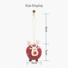 4pcs Festive Deer Christmas Ornaments-Traditional Wooden Hanging Decorations with Rope,Christmas Home Decoration,Home Decoration