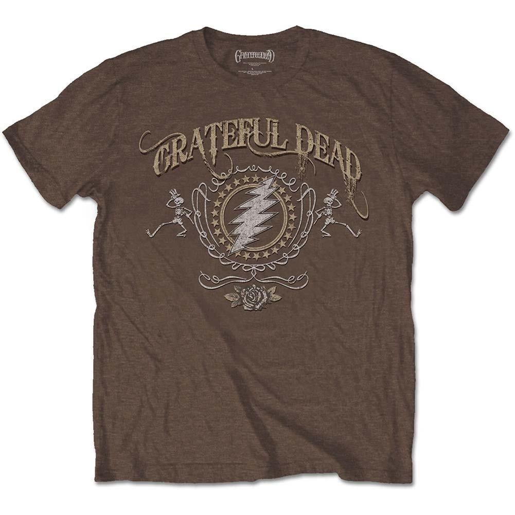 Men s Grateful Dead Bolt Slim Fit T-shirt X-Large Brown XL
