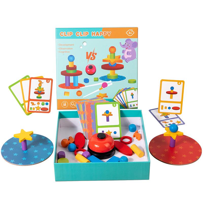 Beaver Building Block Clip Music Children'S Early Education Puzzle Wooden Desktop Balance Game Stack Music Toys