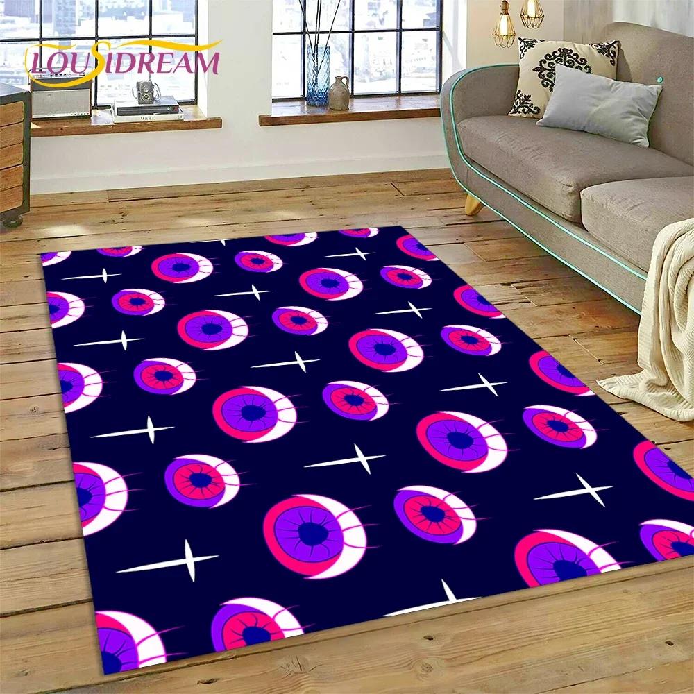 Evil Eye Turkey Blue Nazar Eye of Horus Carpet Rug for Bedroom Living Room Home Sofa Decoration,Child Game Large Decor Floor Mat